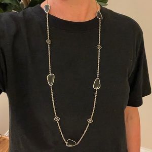 Kendra Scott black & gold necklace